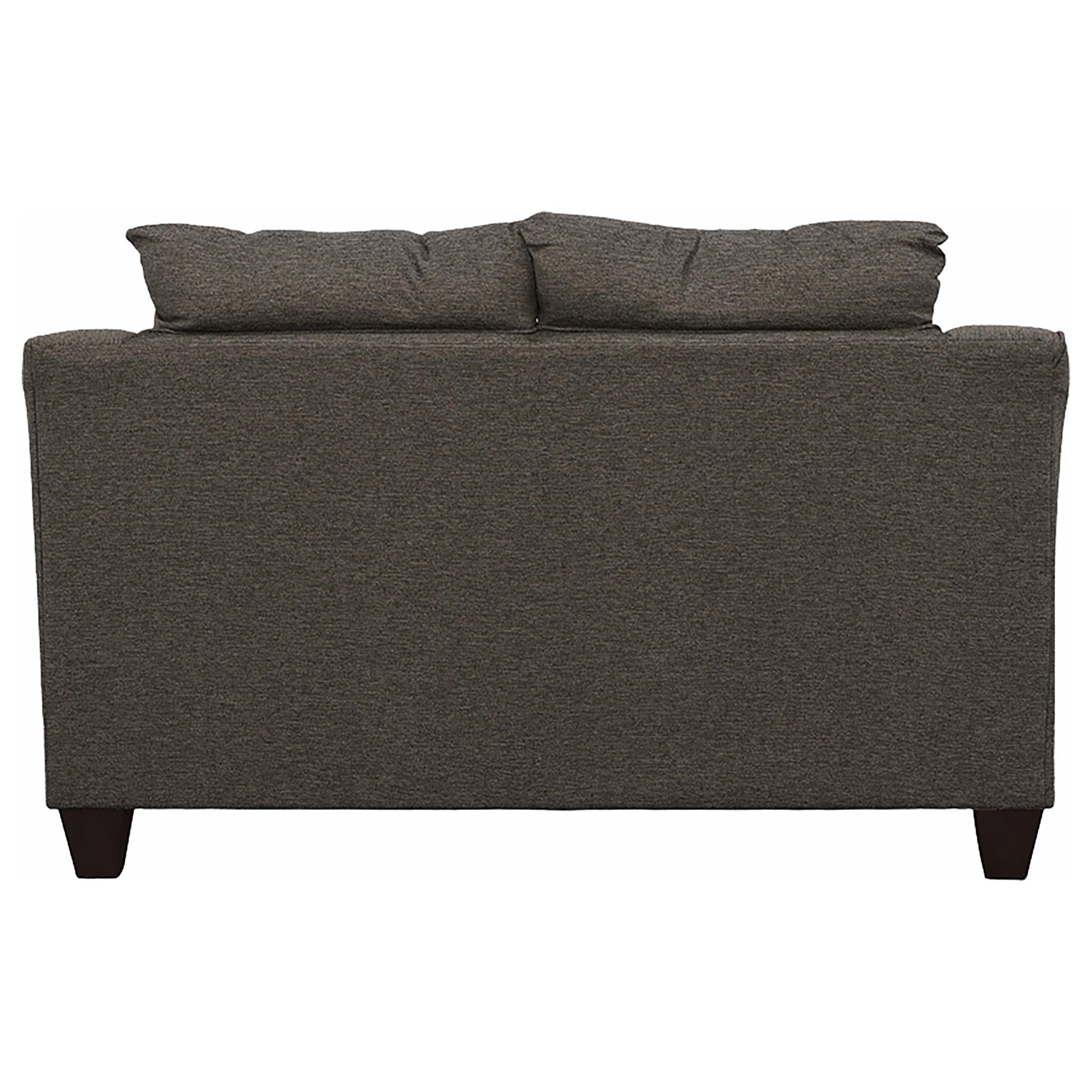 Salizar Upholstered Flared Arm Loveseat Charcoal Grey