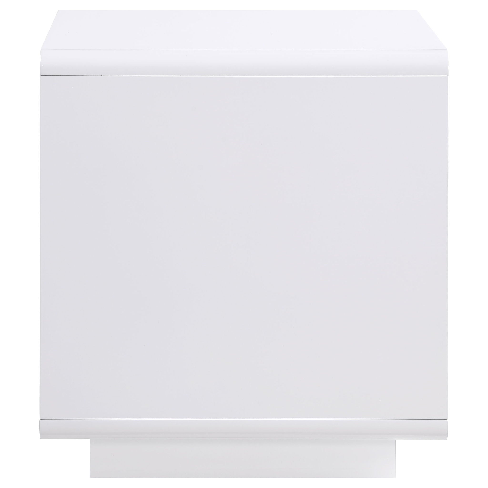 Paseo Square End Side Table White High Gloss