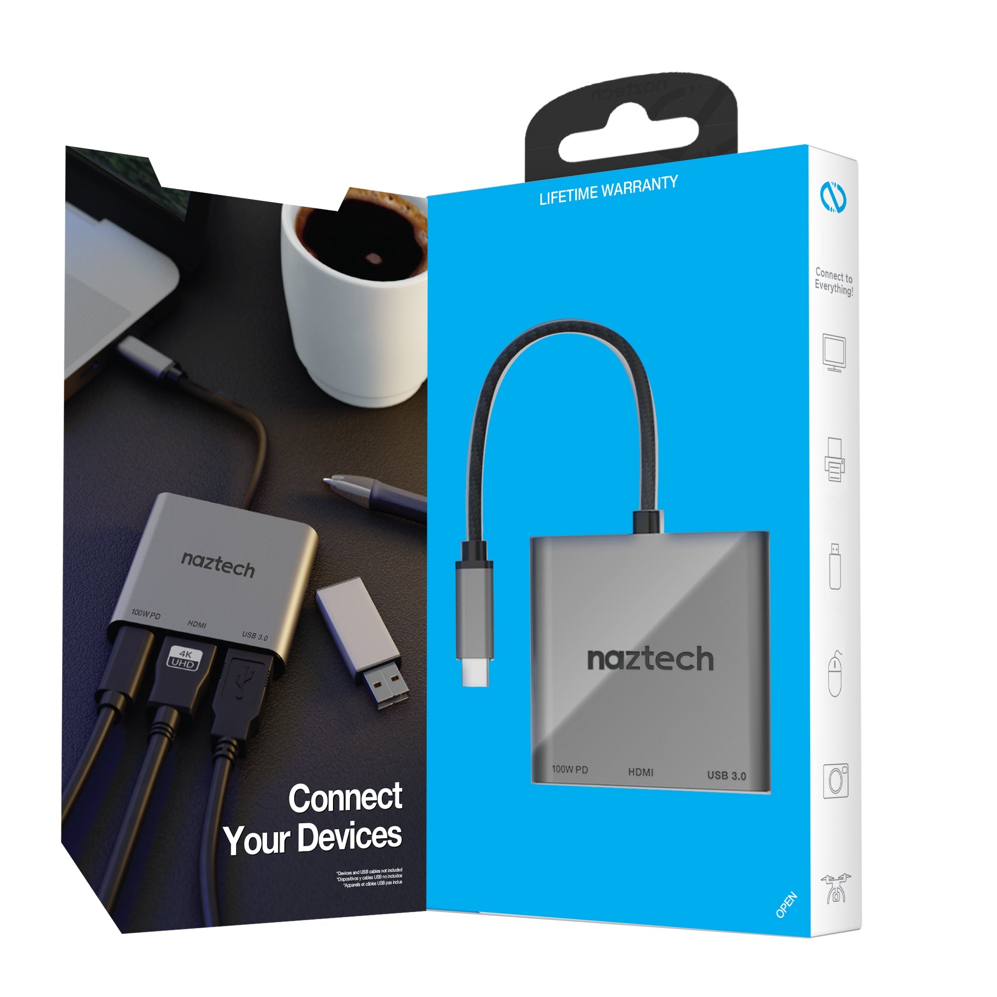 Naztech Portable MaxDrive 3100W Universal USB-C Hub