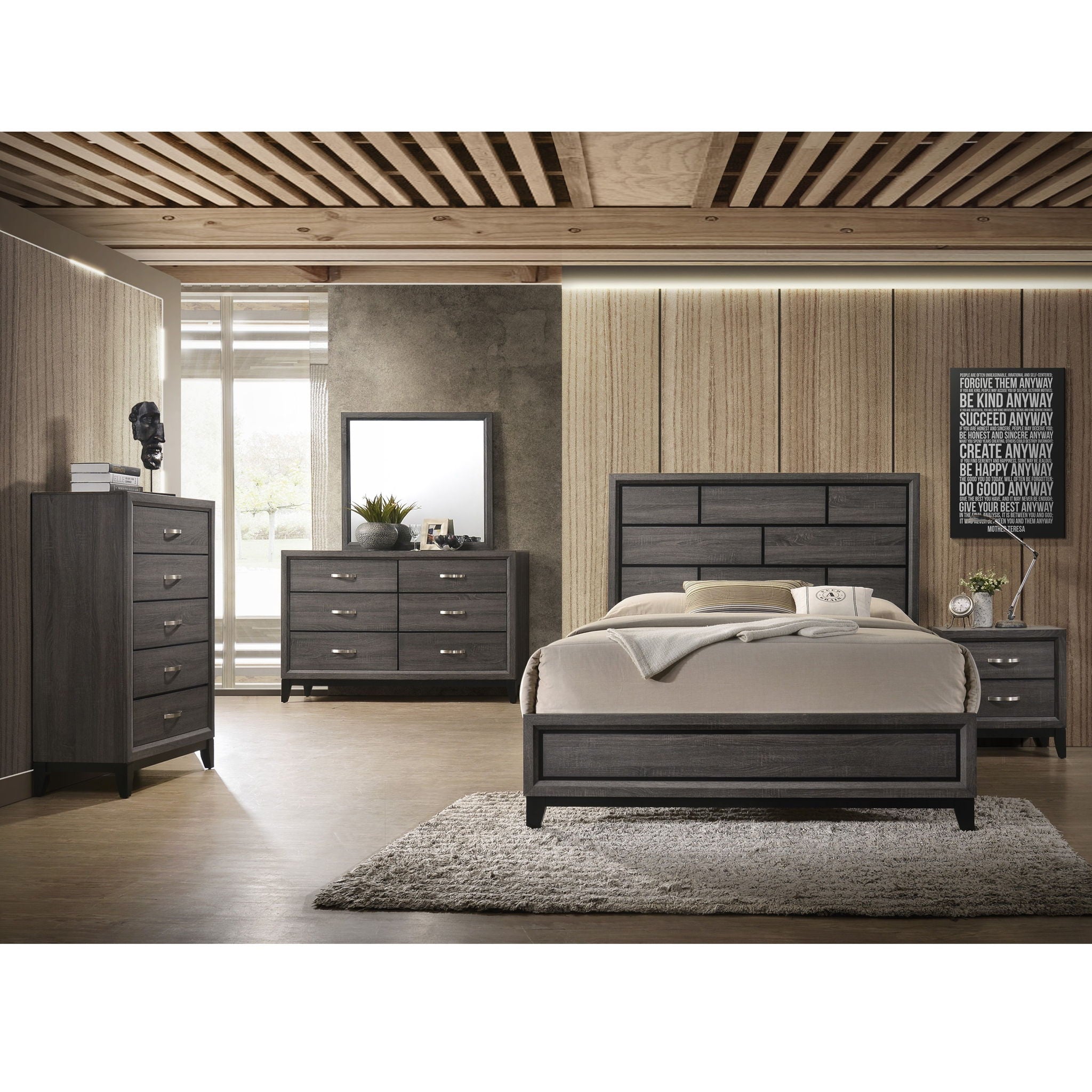 Contemporary 5 Drawer Tall Chest