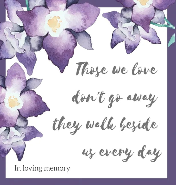 Religious quote in loving memory, condolence book to sign - Hardcover