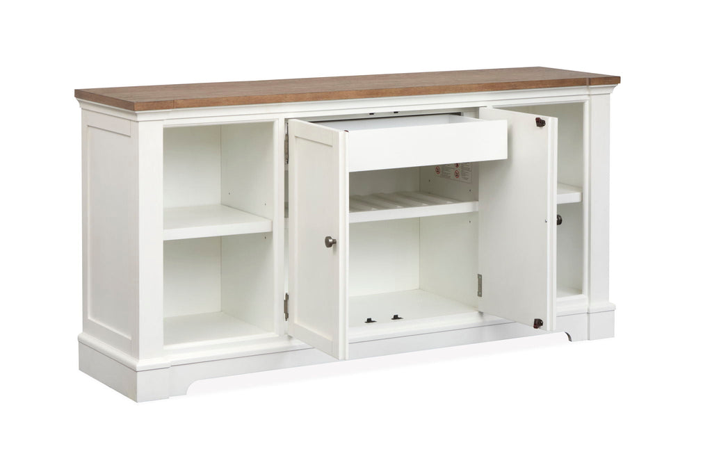 Kingston - Credenza - Whisper White And Cerused Nutmeg