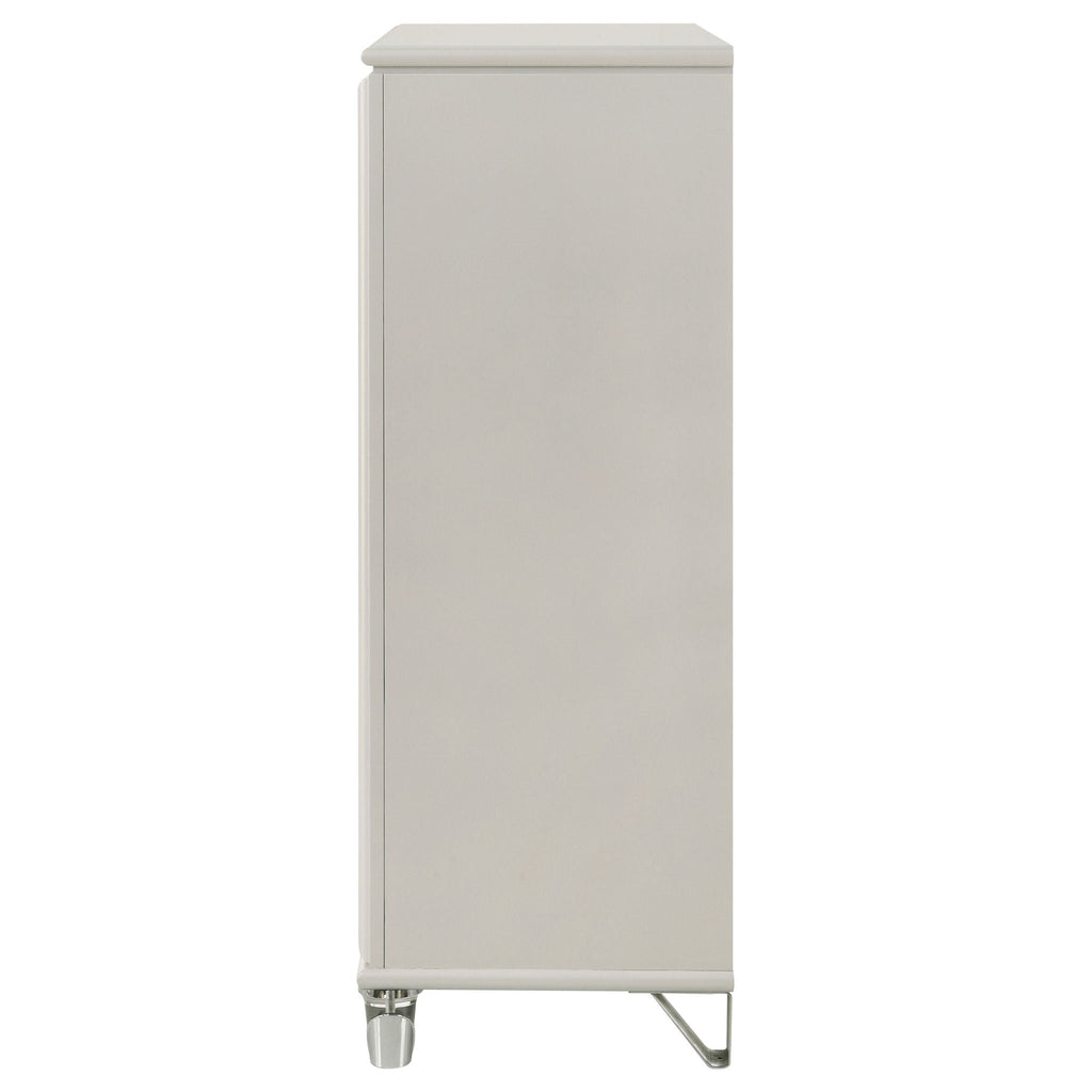 Olivia 5-drawer Bedroom Chest of Drawers Pearl White
