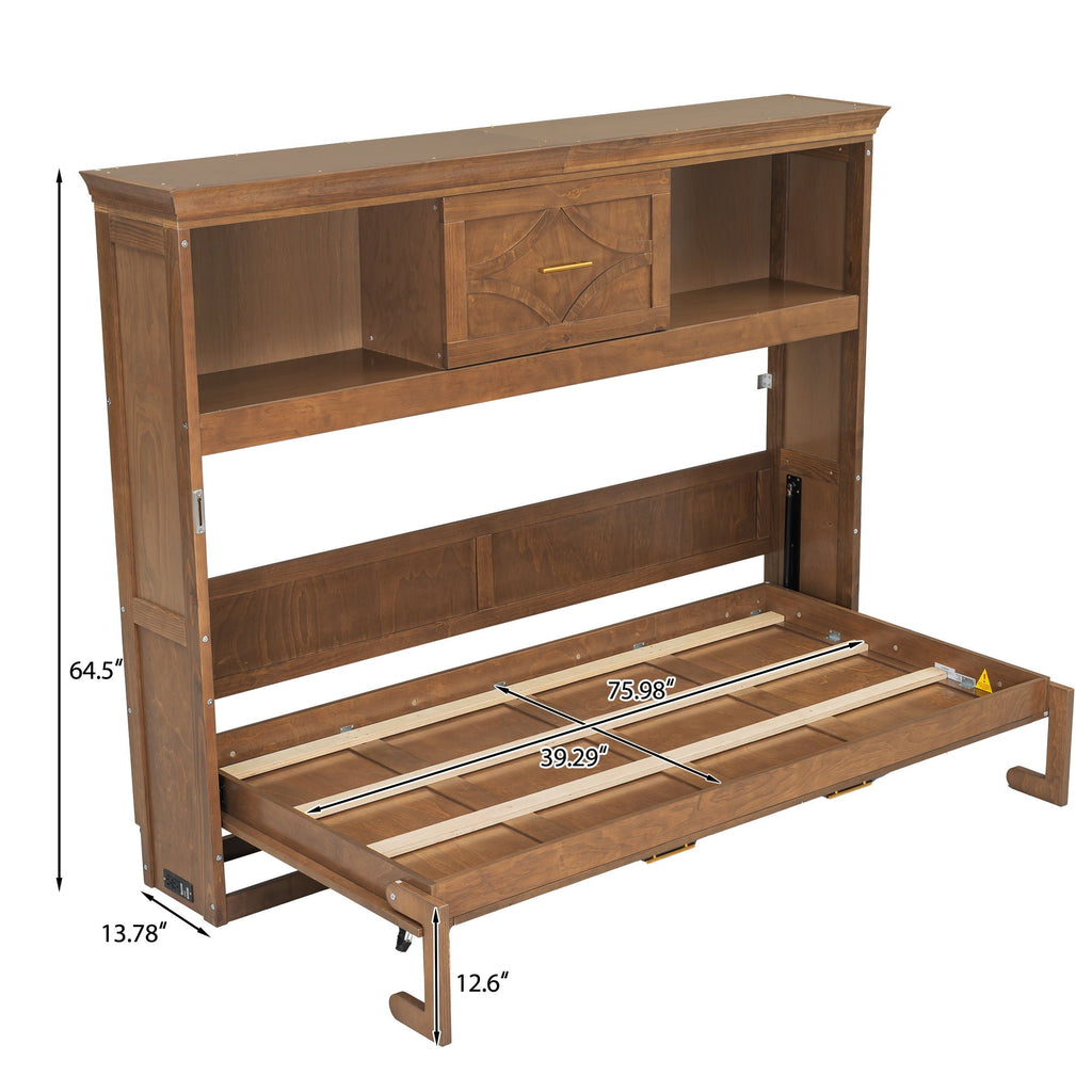 Murphy Bed With Charging Station And Drawer