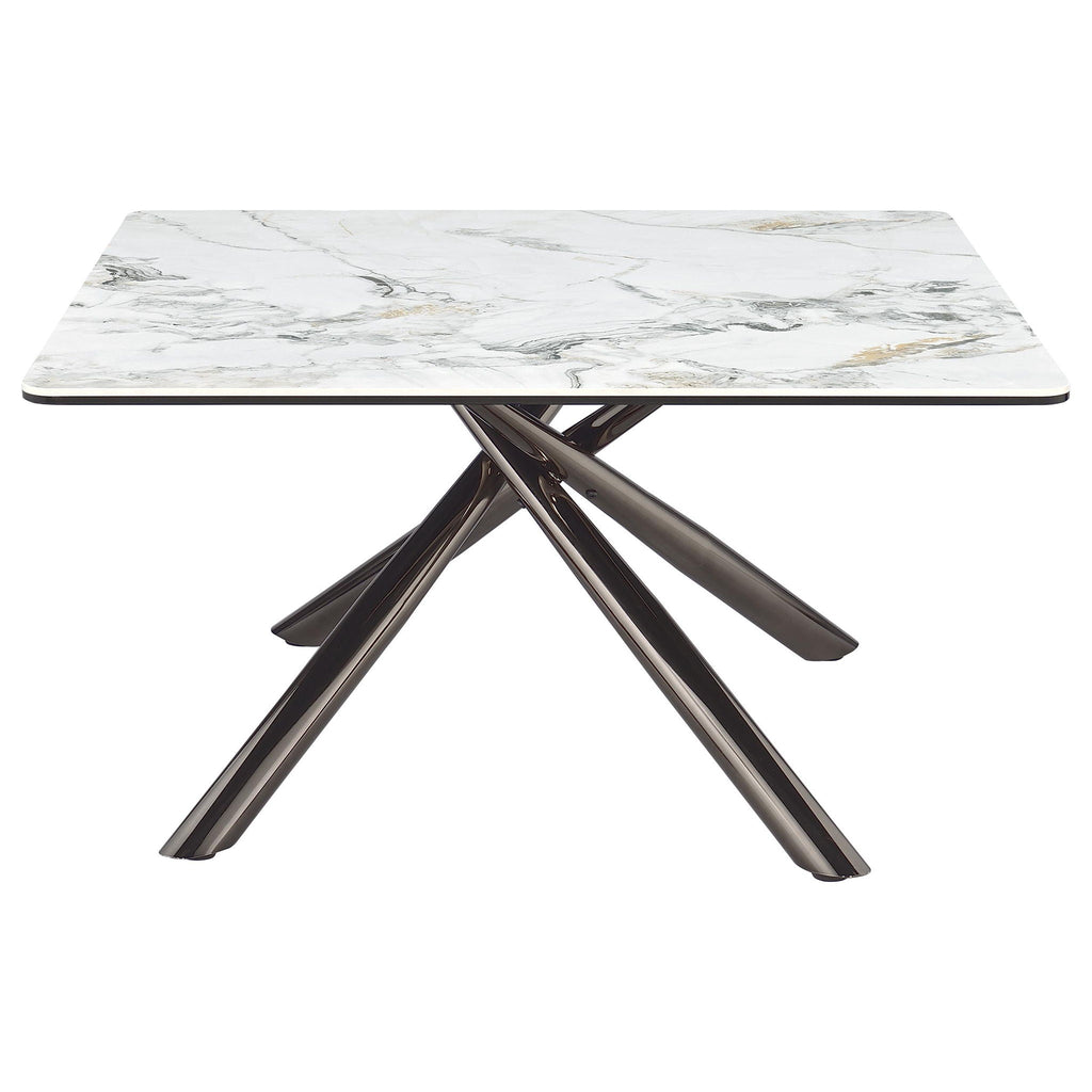 Carvell 2-piece Square Coffee and End Table Set Mirage White
