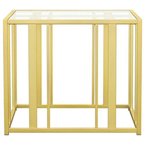 Adri 3-piece Coffee and End Table Set Matte Brass