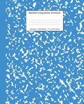 Marbled Composition Notebook: Blue Marble Wide Ruled Paper Subject Book - Paperback