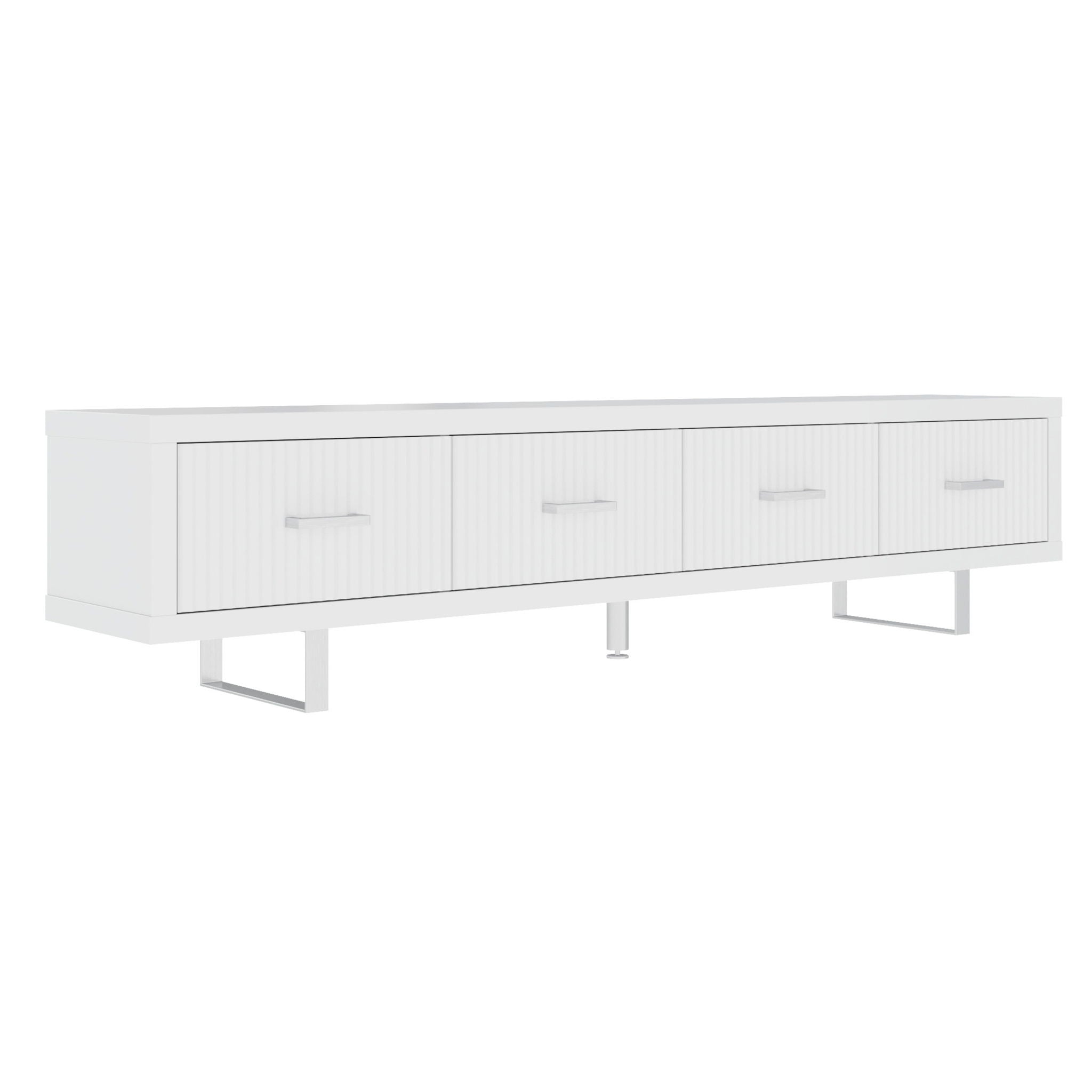 TV Stand With Slatted Drawers