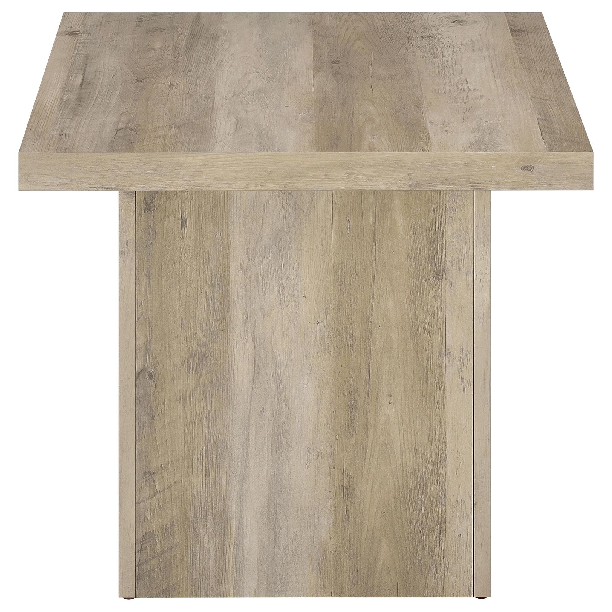 Devar 2-piece Square Coffee End Table Set Distressed Pine