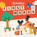 Scrabble: First Words: (Interactive Books for Kids Ages 0+, First Words Board Books for Kids, Educational Board Books for Kids) - Board Book