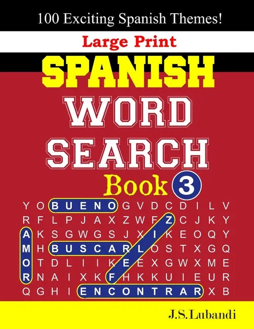 Large Print SPANISH WORD SEARCH Book; 3 - Paperback