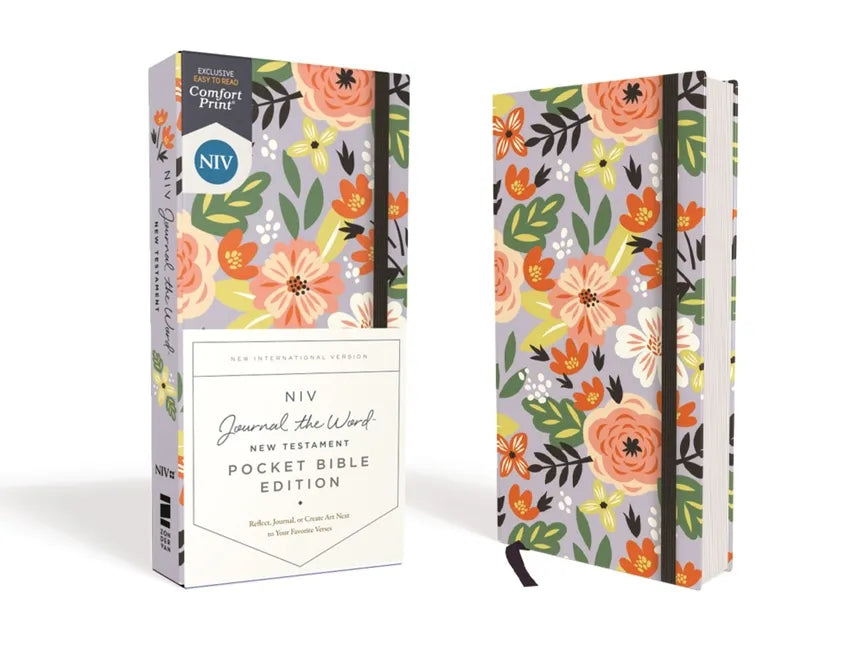 Niv, Journal the Word New Testament (Perfect for Note-Taking), Pocket Bible Edition, Hardcover, Floral, Red Letter, Comfort Print - Hardcover