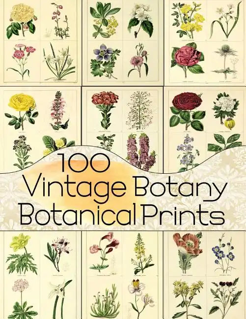 100 Vintage Botany Botanical Prints - Paperback