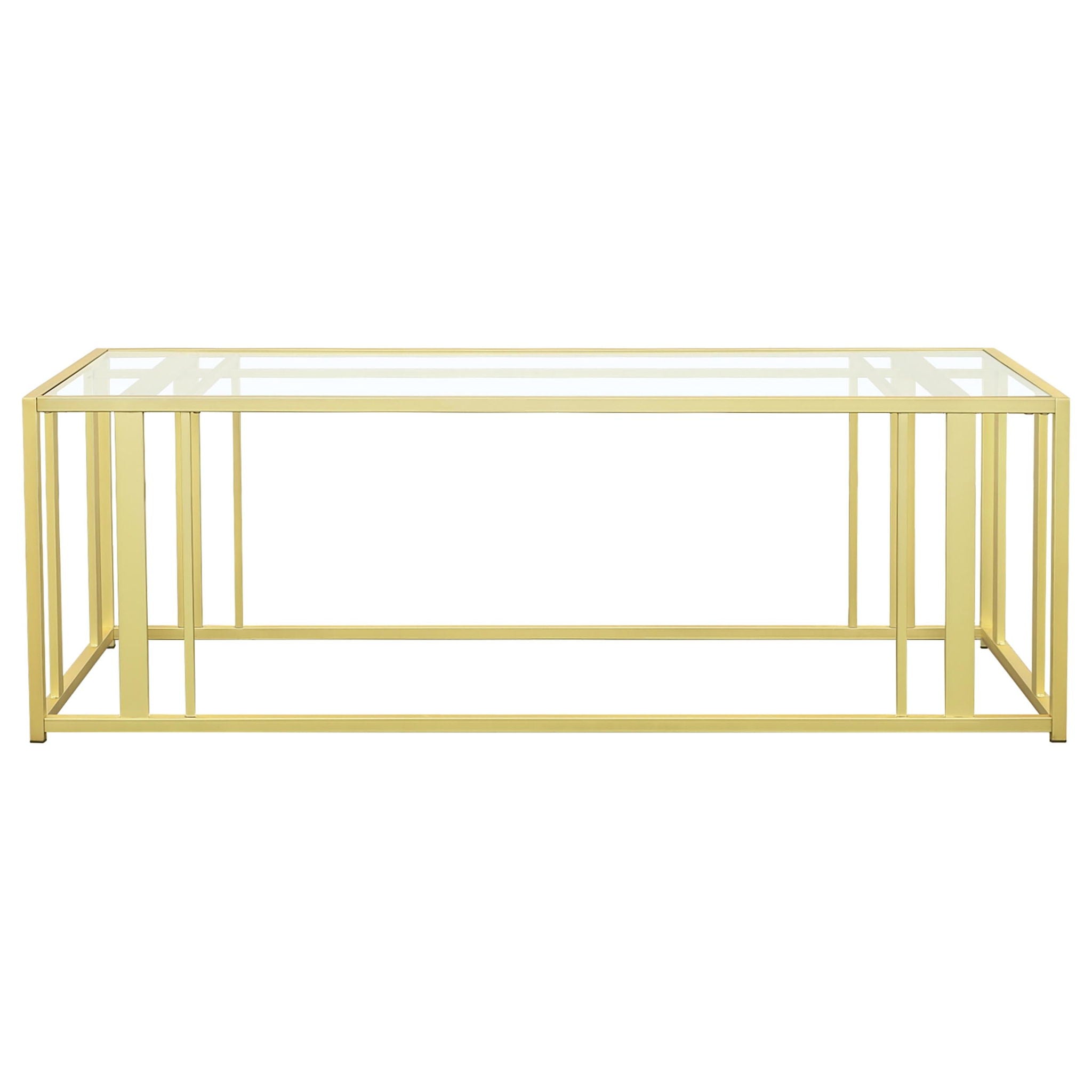 Adri 2-piece Coffee and End Table Set Matte Brass