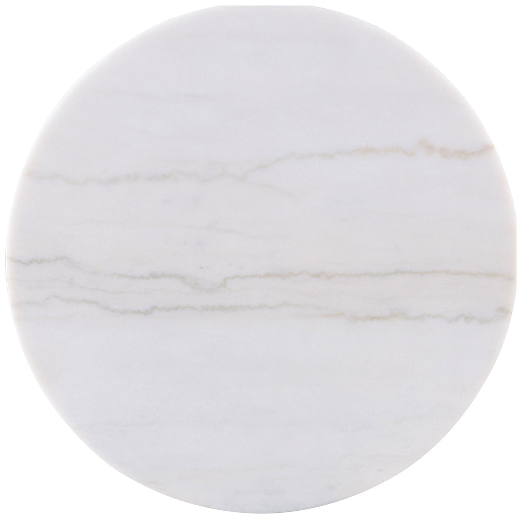 Jason 3-piece Round White Marble Coffee Table Set Greige