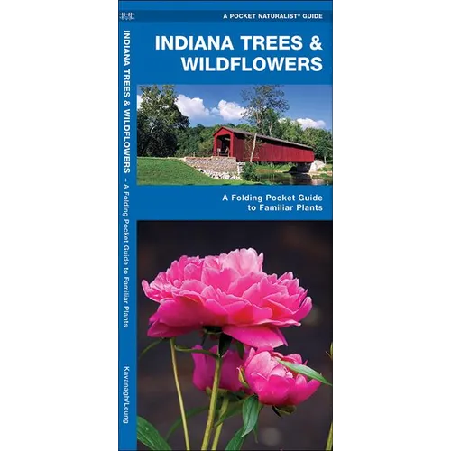 Indiana Trees & Wildflowers: A Folding Pocket Guide to Familiar Plants - Hardcover