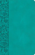 CSB Large Print Personal Size Reference Bible, Teal Leathertouch, Indexed - Imitation Leather