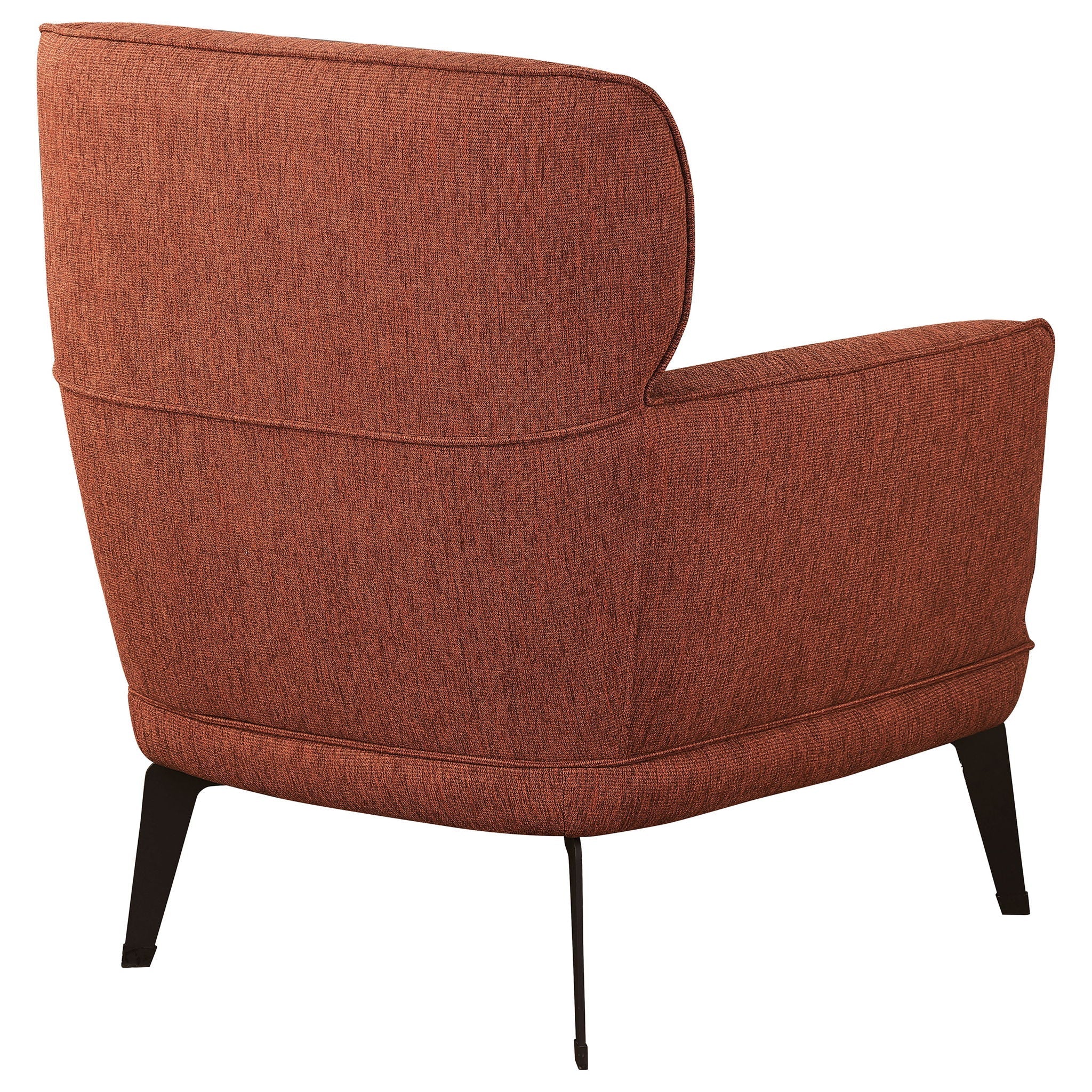 Andrea Upholstered Crescent Arm Accent Chair Orange