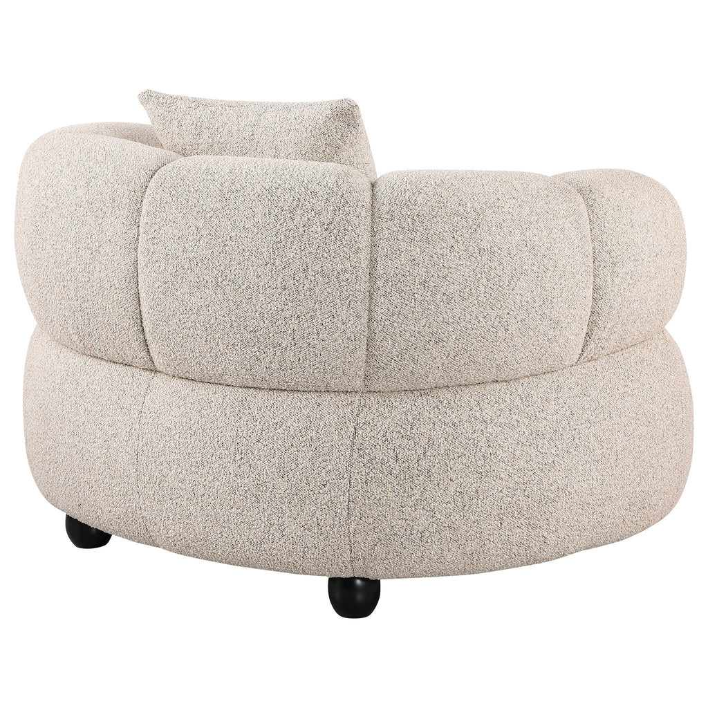 Whitney Contemporary Channel Tufted Boucle Upholstered Accent Chair