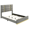 Ines 56-inch Fabric Upholstered Queen Panel Bed Grey