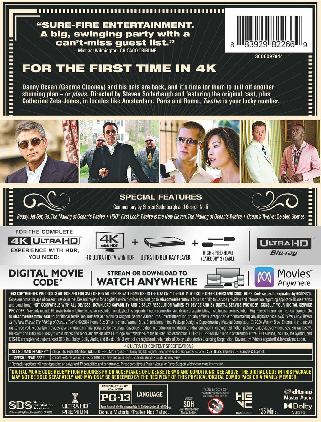 Ocean's Twelve - Steelbook (4K Ultra HD + Digital)