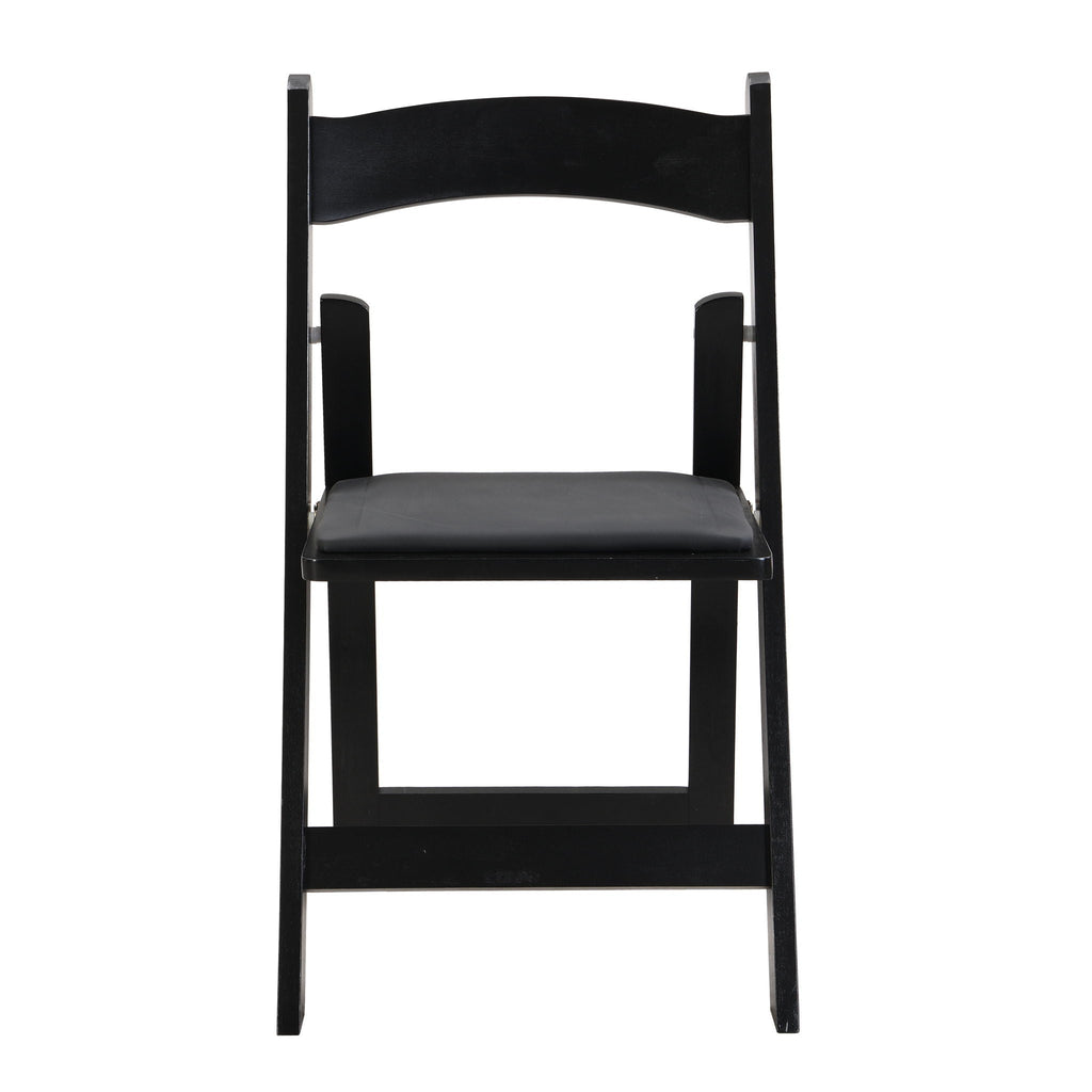 Solid Wood Upholstered Folding Chair Set, Dining Room (Set of 4)