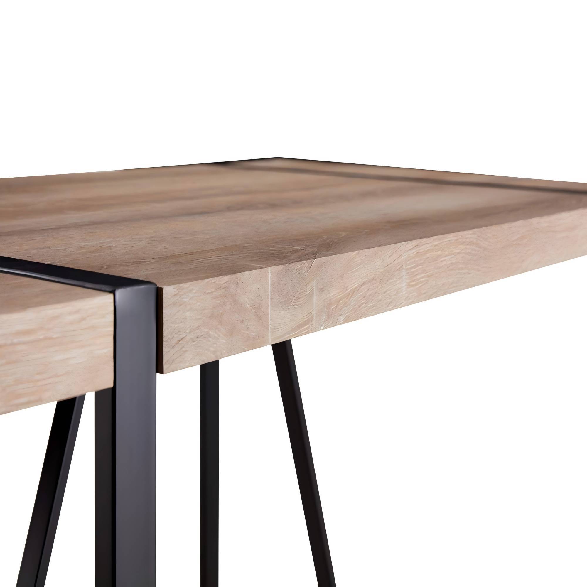 Modern Dining Table With Metal Legs For 4 - 6 Person