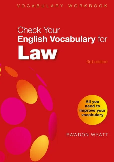 Check Your English Vocabulary for Law: All You Need to Improve Your Vocabulary - Paperback