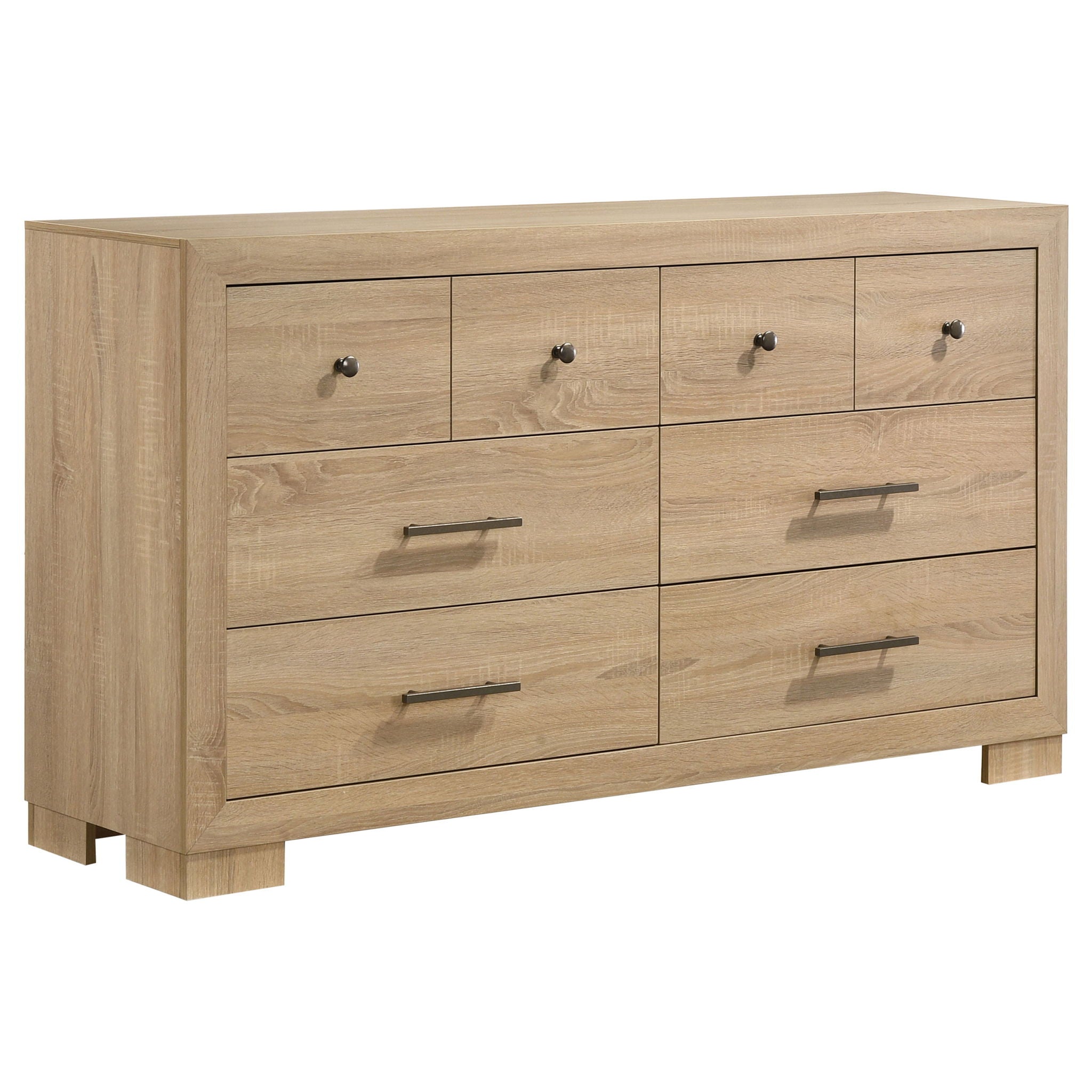 Arielle 4-piece Eastern King Bedroom Set Light Oak