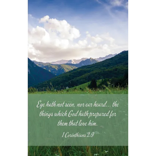 Funeral Bulletin: The Things (Package of 100): 1 Corinthians 2:9 (Kjv) - Paperback