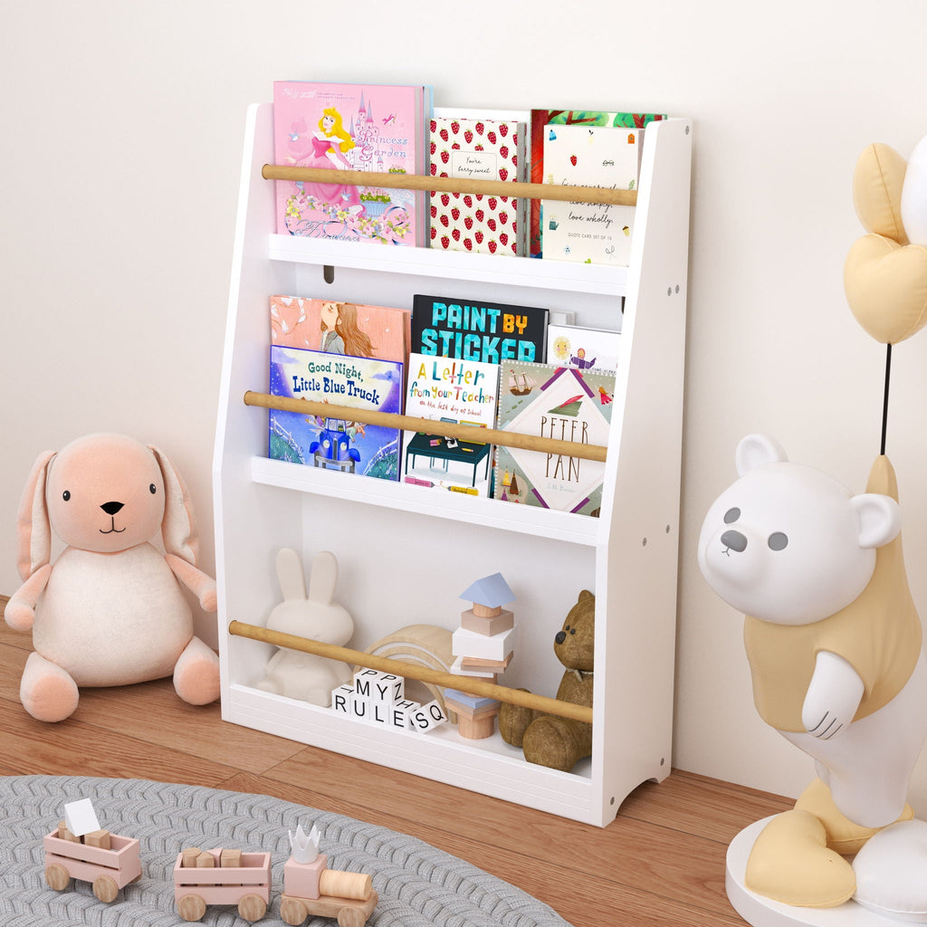 3 Tier Book Shelf, Compact Storage For Bedrooms