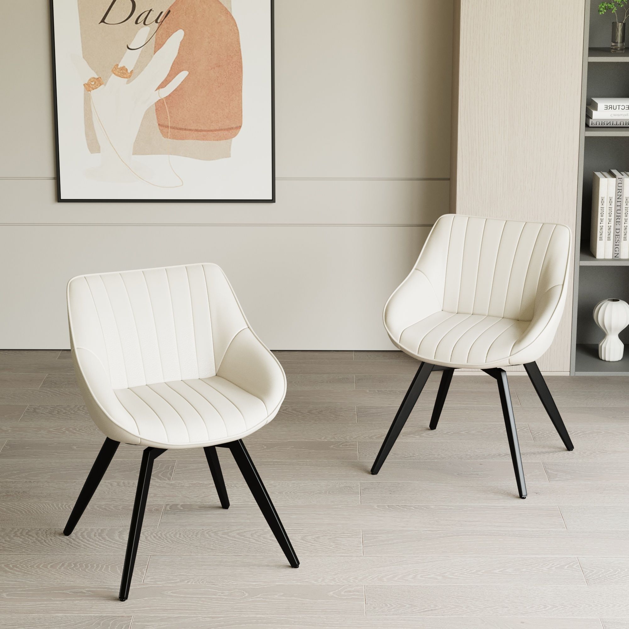 Modern Medieval Kitchen Dining Chair With 360 ° Rotation