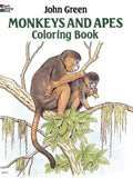 Monkeys and Apes Coloring Book - Paperback