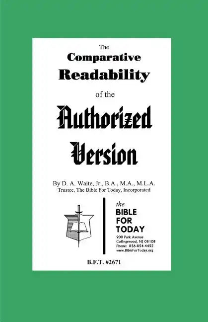 The Comparative Readability of the Authorized Version - Paperback
