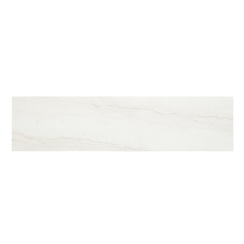 Edwyn - Server With Fireplace - Natural Marble Top & Espresso