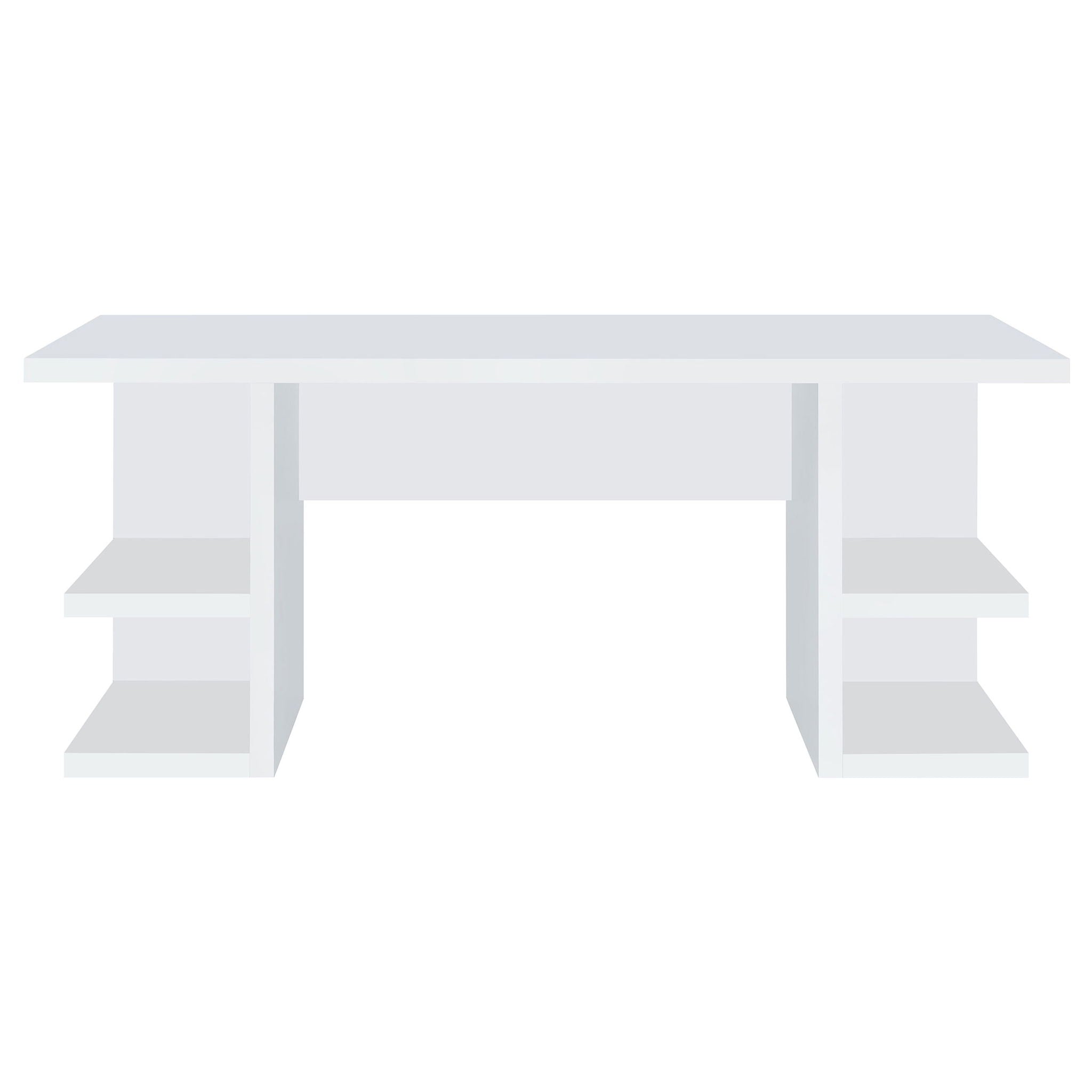 Alice 71-inch 4-shelf Engineered Wood Writing Desk White
