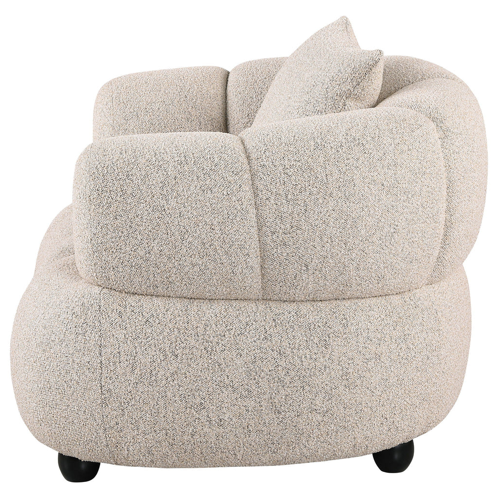 Whitney Contemporary Channel Tufted Boucle Upholstered Accent Chair