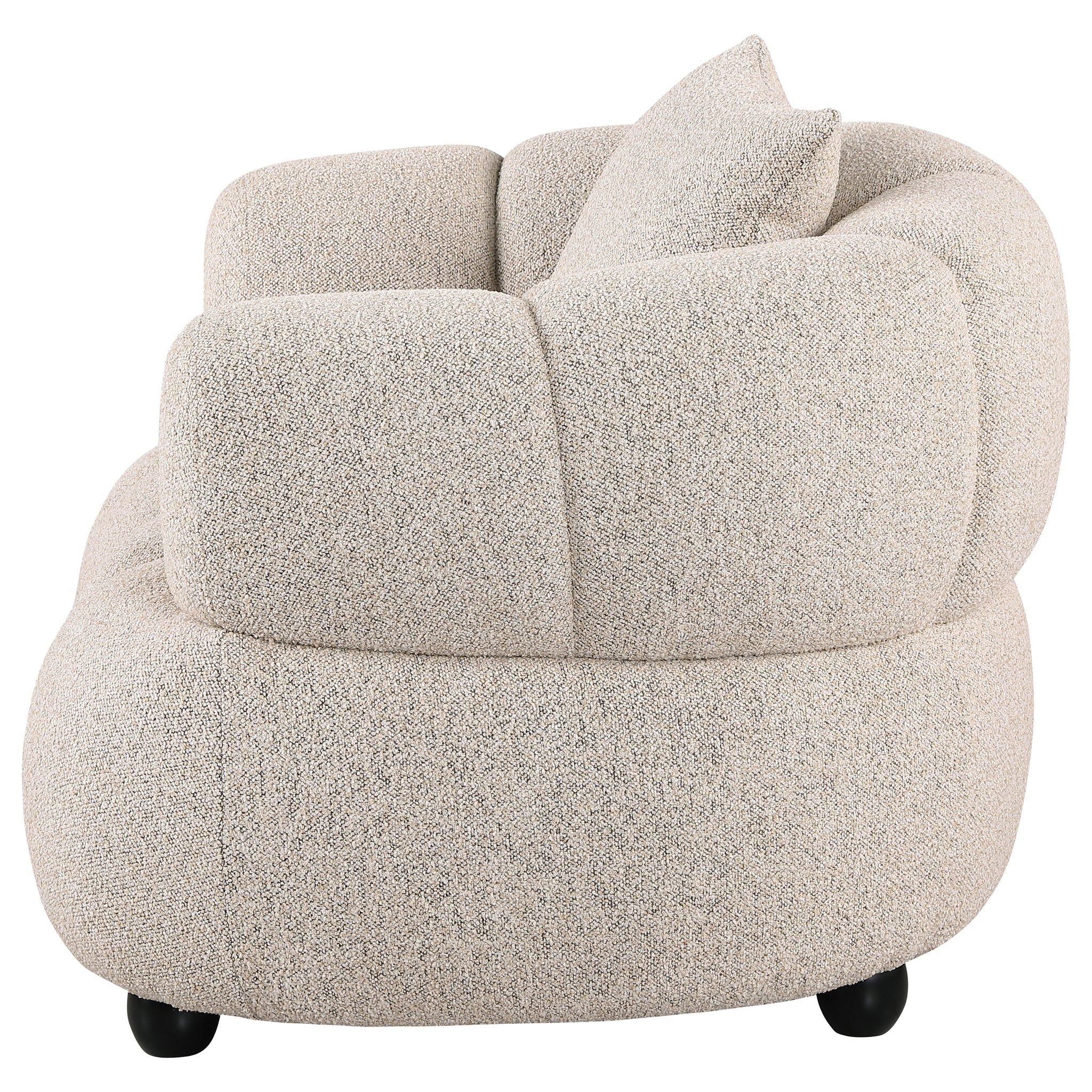 Whitney Contemporary Channel Tufted Boucle Upholstered Accent Chair