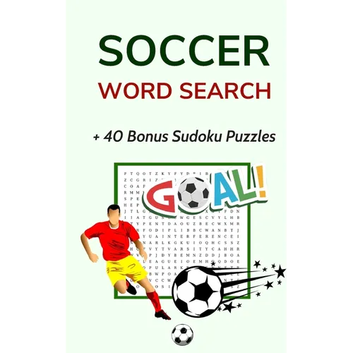Soccer Word Search: Puzzle Book for Adults and Teens 5x8 Inches Pocket Size - Paperback