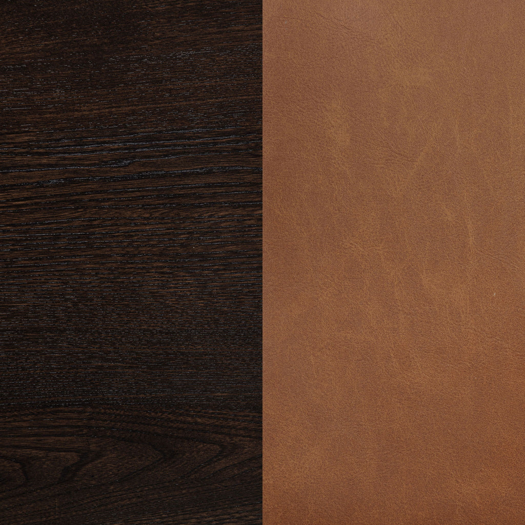 Tegan Faux Leather Upholstered Counter Height Chair Cognac (Set of 2)