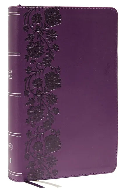 KJV Holy Bible: Large Print Single-Column with 43,000 End-Of-Verse Cross References, Purple Leathersoft, Personal Size, Red Letter, (Thumb Indexed): K - Imitation Leather