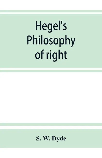 Hegel's Philosophy of right - Paperback
