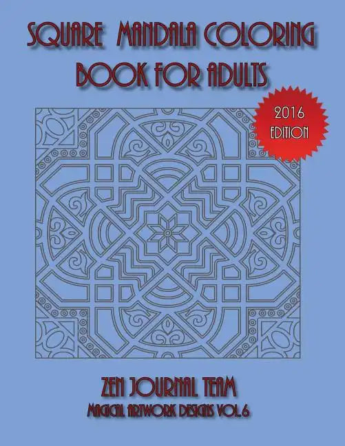 Square Mandala Coloring Book For Adults - Paperback