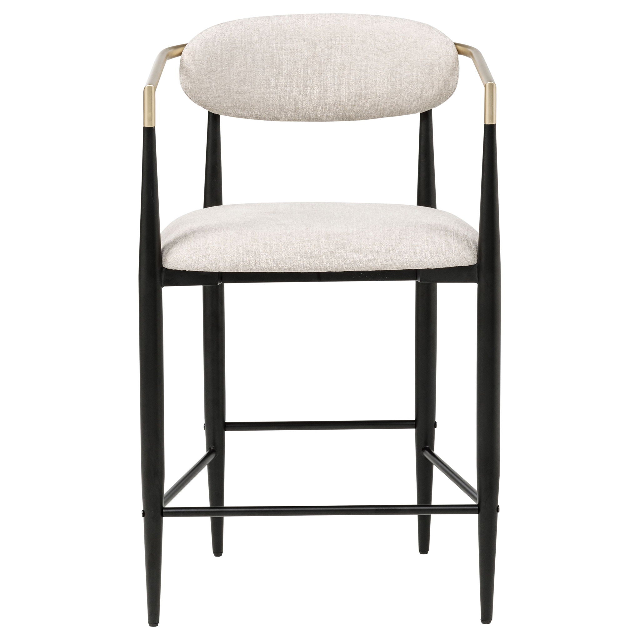 Tina Fabric Upholstered Counter Chair Beige (Set of 2)