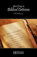 Short Essays in Biblical Criticism - Paperback