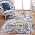 Payas - 8' X 10' Abstract Area Rug - Ivory / Blue