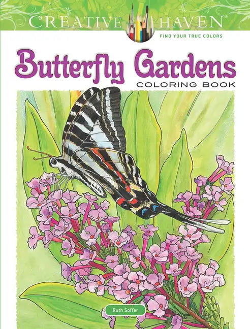 Creative Haven Butterfly Gardens Coloring Book - Paperback