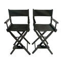 Casual Home Director's Chair, Foldable Style, Suitable For Adults (Set of 2) - Black