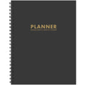 Charcoal Gray 8.5 X 11 Undated Monthly Planner - Spiral