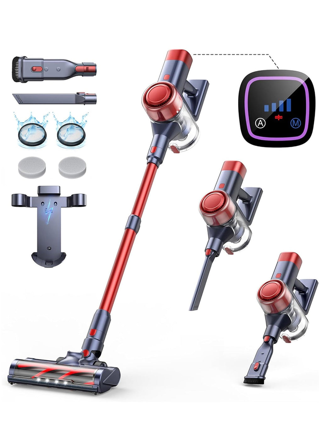 Buture VC50 Red Cordless Vacuum Cleaner